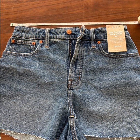 MADEWELL Perfect Jean Shorts Women 28 Curvy NEW Raw Hem Stretch NO739 - Picture 15 of 16